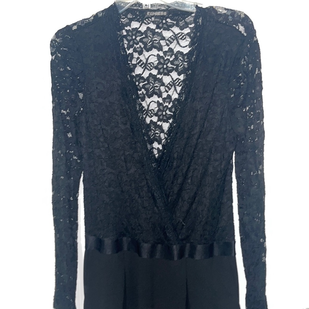 Elegant laced Express long sleeve paint suit , size 8
